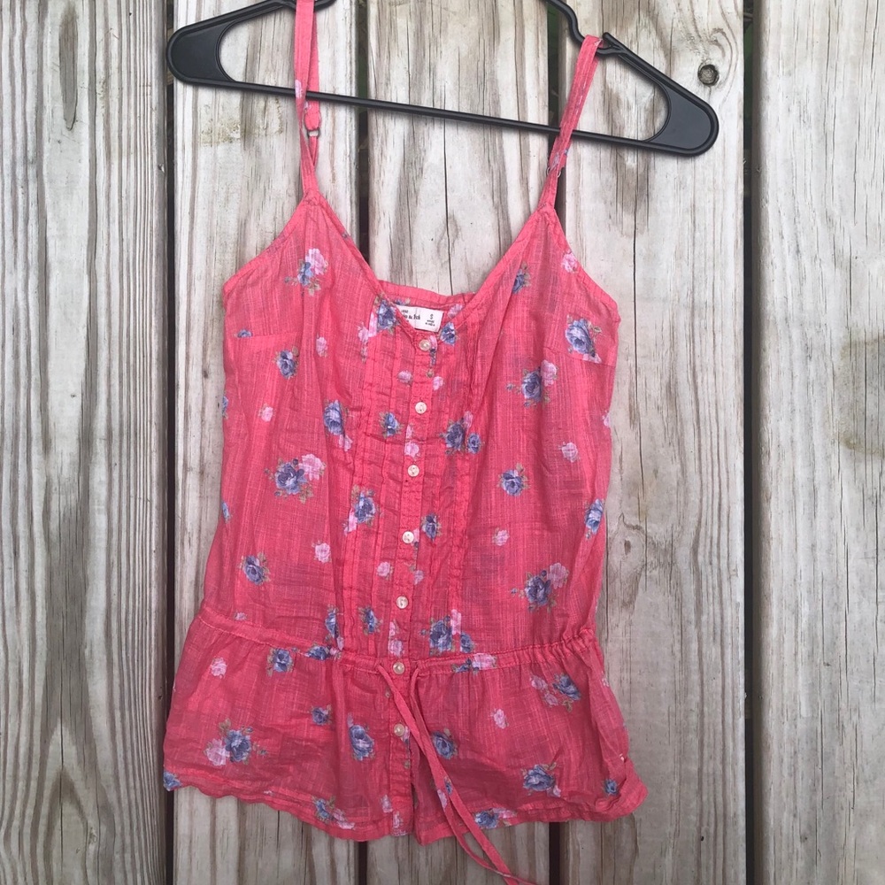 Sleeveless floral blouse